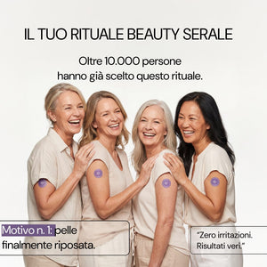 Quattro donne con i patch Anti Aging Please: il rituale beauty serale