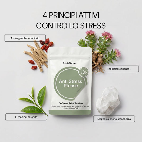 4 principi attivi contro lo stress: magnesio, rhodiola, ashwagandha, L-teanina