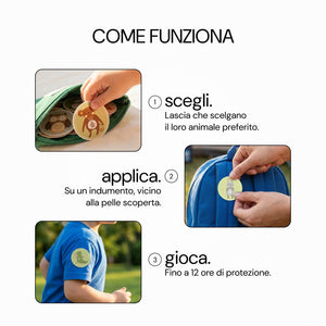 Come funziona No Bite Please Kids: scegli, applica, gioca