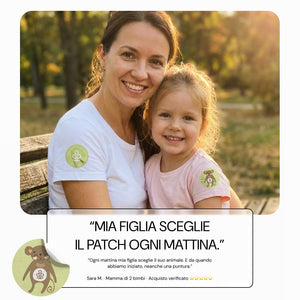 Recensione di una mamma: la figlia sceglie il suo patch ogni mattina