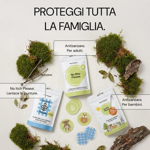 Proteggi tutta la famiglia: No Bite Please, No Bite Please Kids e No Itch Please