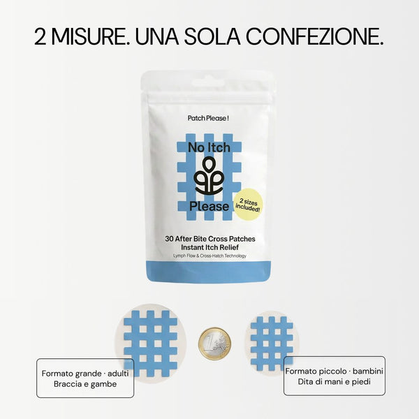 No Itch Please: 2 misure in una confezione, per adulti e bambini