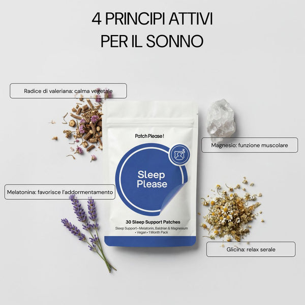 4 principi attivi per il sonno: melatonina, glicina, valeriana, magnesio